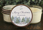 Personalized 4 oz. Holiday Favor Candle//Christmas Candle Favor//Rustic Christmas Gift / Christmas Party Favor//Corporate Gift Favor