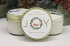 Personalized 4 oz. Holiday Favor Candles / Christmas Gift / Bulk Christmas Gift / Joy Christmas Gift / Christmas Party Favor