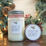 Holiday Candle Gift Set / Christmas Spa Gift Set / Holiday Gift Set / Spa Gift Set / Candle Set / Christmas Gift with Box / Merry & Bright