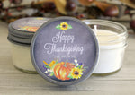 Thanksgiving Table Decor / Personalized 4 oz. Candle Favor / Thanksgiving Favor / Happy Thanksgiving / Thanksgiving Gift / Holiday Candle