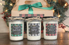 Buffalo Plaid Christmas Candle Gift Set / Holiday Candle Gift Set / Rustic Christmas Gift Set / Holiday Drink Candles