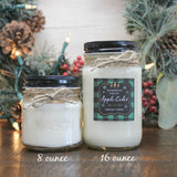 Apple Cider Soy Candle / Green Plaid Candle / Holiday Candle / Christmas Gift / Christmas Decor / Mason Jar Candle / Hand poured candle