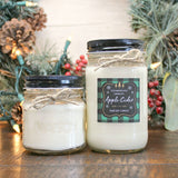 Apple Cider Soy Candle / Green Plaid Candle / Holiday Candle / Christmas Gift / Christmas Decor / Mason Jar Candle / Hand poured candle