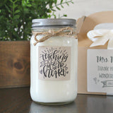 Teaching is a work of heart Candle / Personalized Teacher Gift / 16 oz. Candle / Gift For Teacher / Candle with box Gift