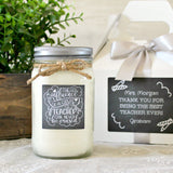 The Influence of a Teacher can never be Erased Candle Gift / Personalized Teacher Gift / 16 oz. Candle / Gift For Teacher