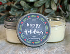 Holiday Favor Candles / Christmas Gift / Bulk Christmas Gift / Corporate Gifts / Christmas Party Favor / Soy candle favors /Personalized 4oz