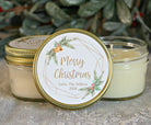 Bulk Christmas Candles / Corporate Gift / Christmas Gift / Personalized Favor/ Happy Holidays/ Merry Christmas/ Personalized 4oz Soy Candles