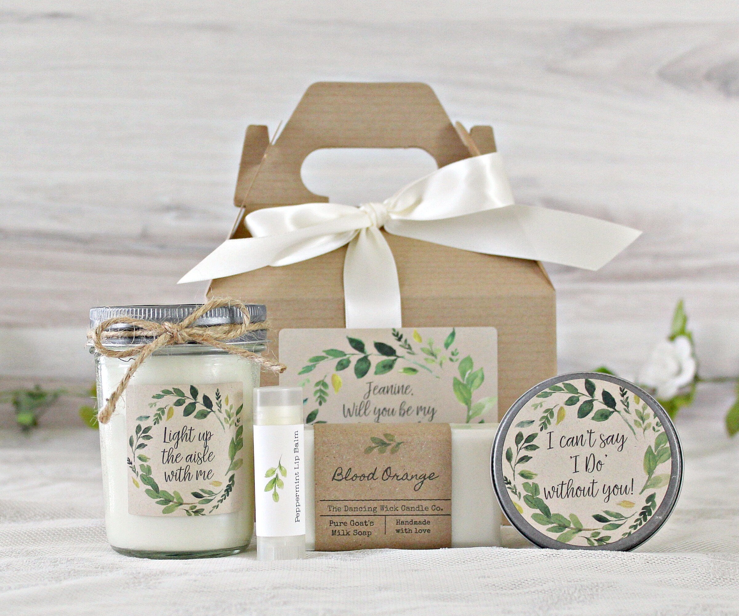 Will you be my Bridesmaid Box / Bridesmaid Proposal / Will You Be my Maid of Honor / Bridesmaid Box Gift / Greenery Wedding Gift Box