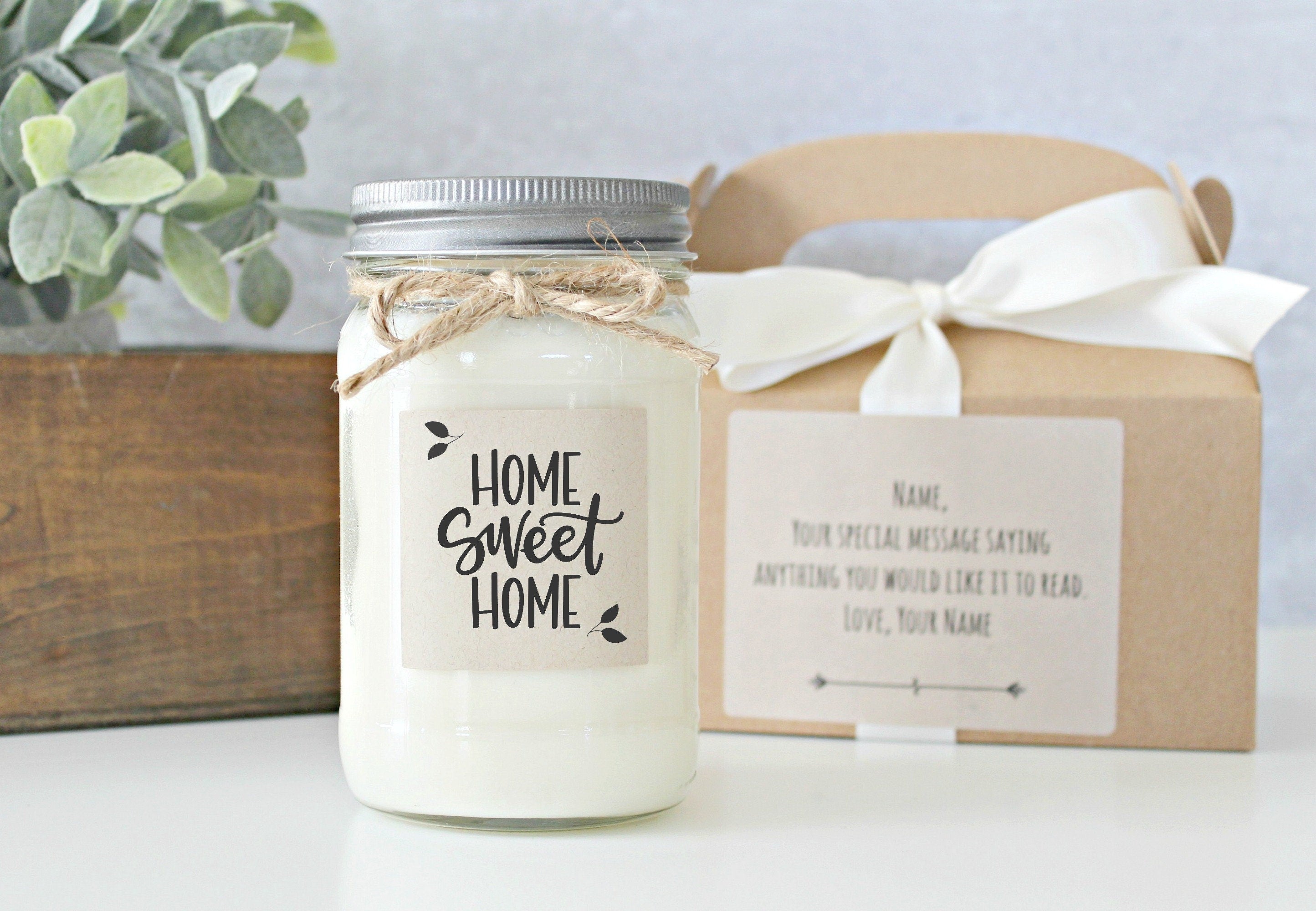 Housewarming gift / Home Sweet Home Soy Candle / New Home Gift / Realtor Closing Gift / First Home Gift / Anniversary / Housewarming Candle