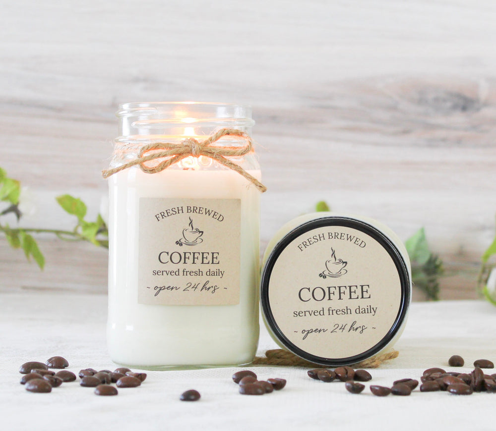 Coffee Candle / Soy Candle / Scented Candle / Coffee Lover Gift / Fresh Brewed Coffee / Coffee Decor / Container Candle / Handpoured