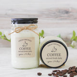 Coffee Candle / Soy Candle / Scented Candle / Coffee Lover Gift / Fresh Brewed Coffee / Coffee Decor / Container Candle / Handpoured