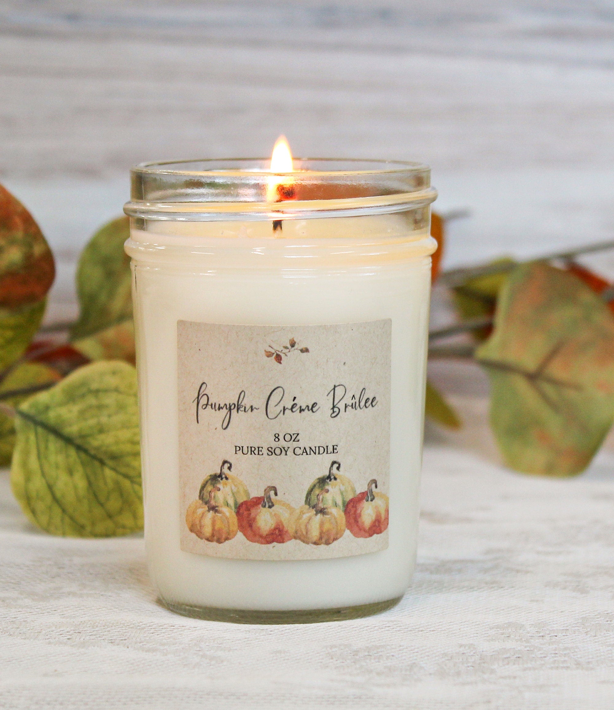 Pumpkin Candles / Fall Candle Set / Set of 3 Soy Candles / Pumpkin Spice Candle / Pumpkin Creme Brulee / Pumpkin Crumb Cake / Fall Gift