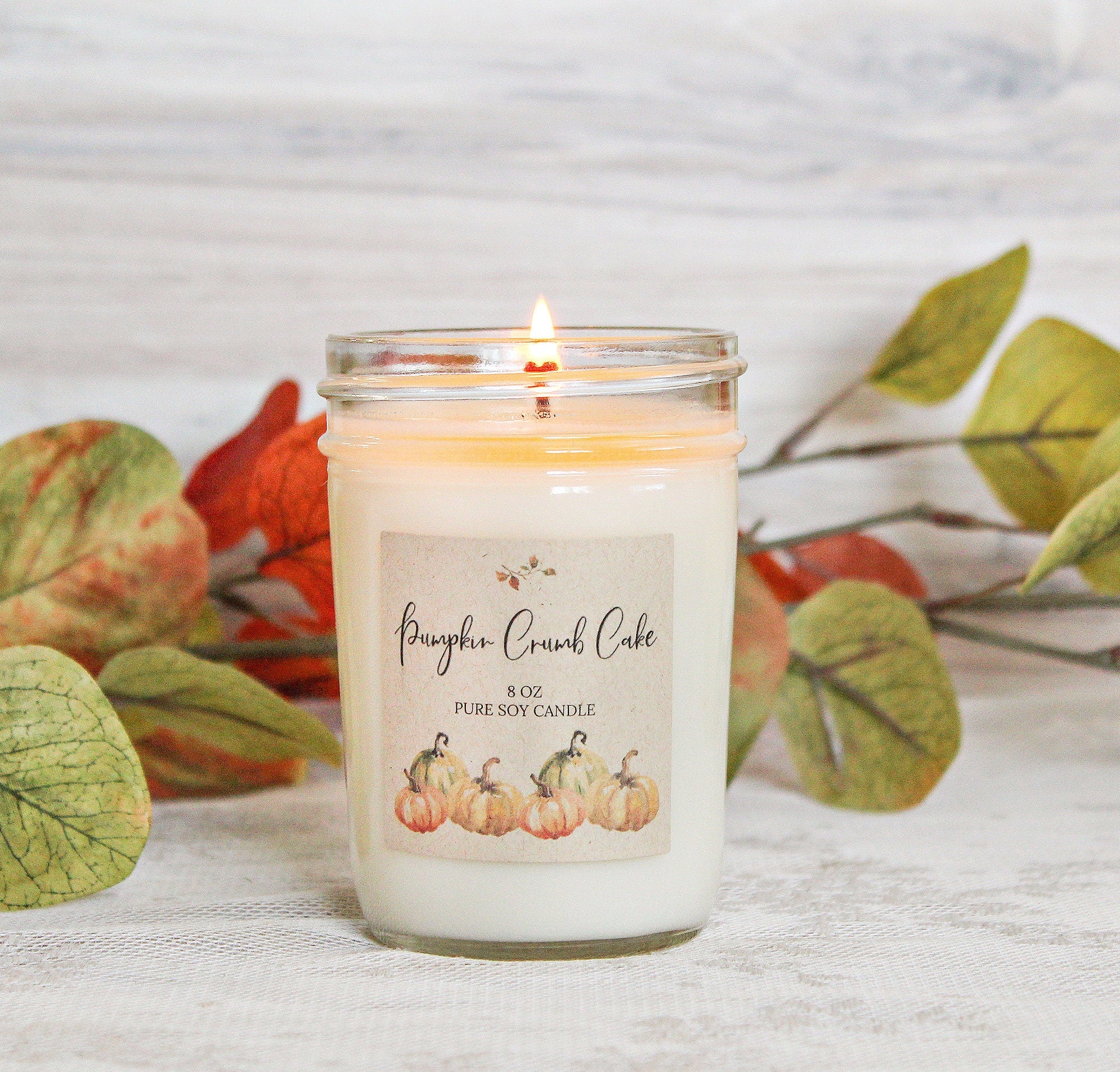 Pumpkin Candles / Fall Candle Set / Set of 3 Soy Candles / Pumpkin Spice Candle / Pumpkin Creme Brulee / Pumpkin Crumb Cake / Fall Gift