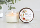 Wildflower Bridal Shower Favors / Personalized 4 oz. Soy Candle Favors / Wedding Favors / Fall Bridal Shower / Boho Wedding / Floral Favor