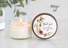 Wildflower Bridal Shower Favors / Personalized 4 oz. Soy Candle Favors / Wedding Favors / Fall Bridal Shower / Boho Wedding / Floral Favor