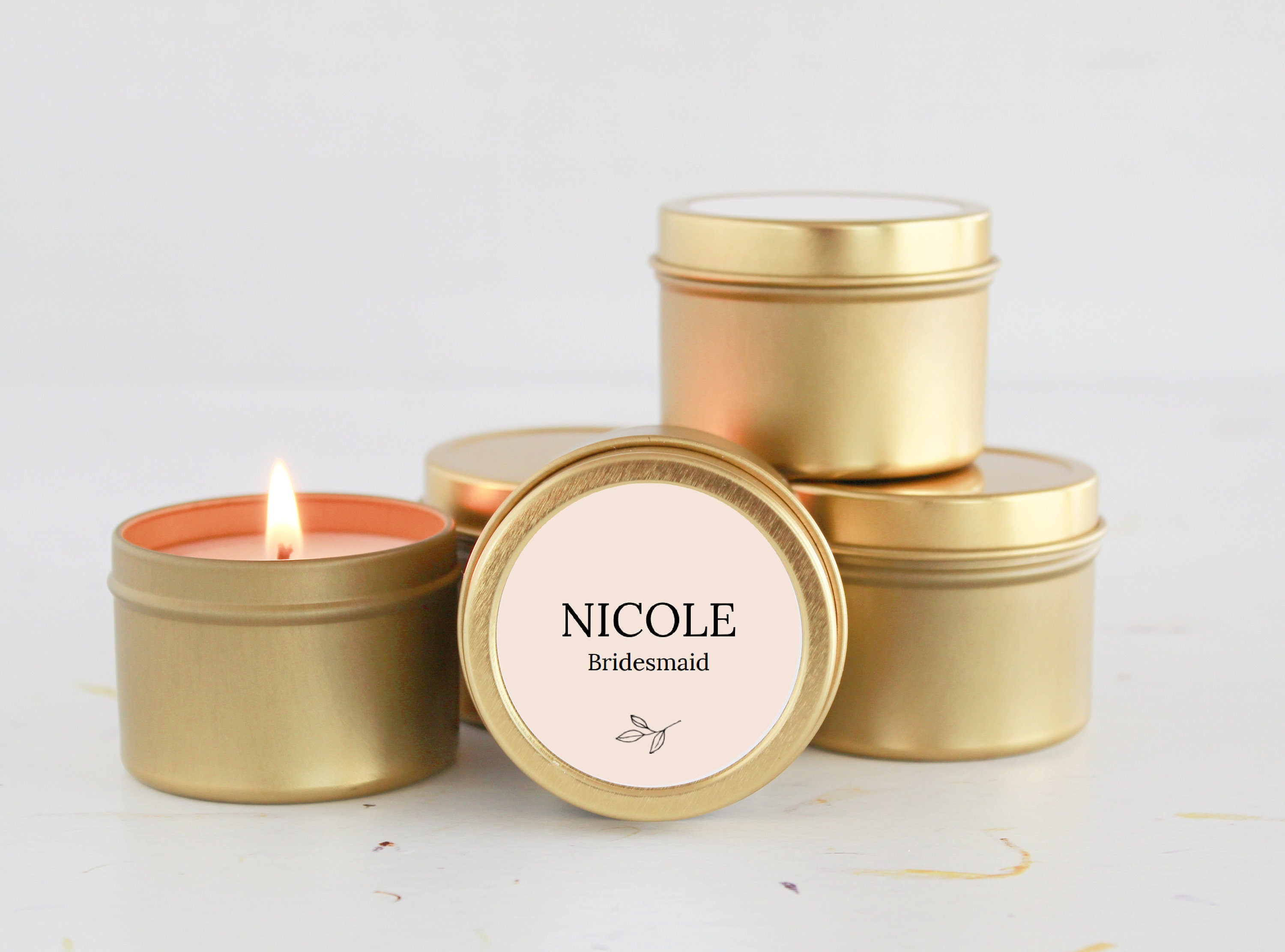 Bridesmaid Gift / Bridesmaid Candle / Personalized Candle / Bridesmaid Proposal / Maid of Honor/ Matron of Honor