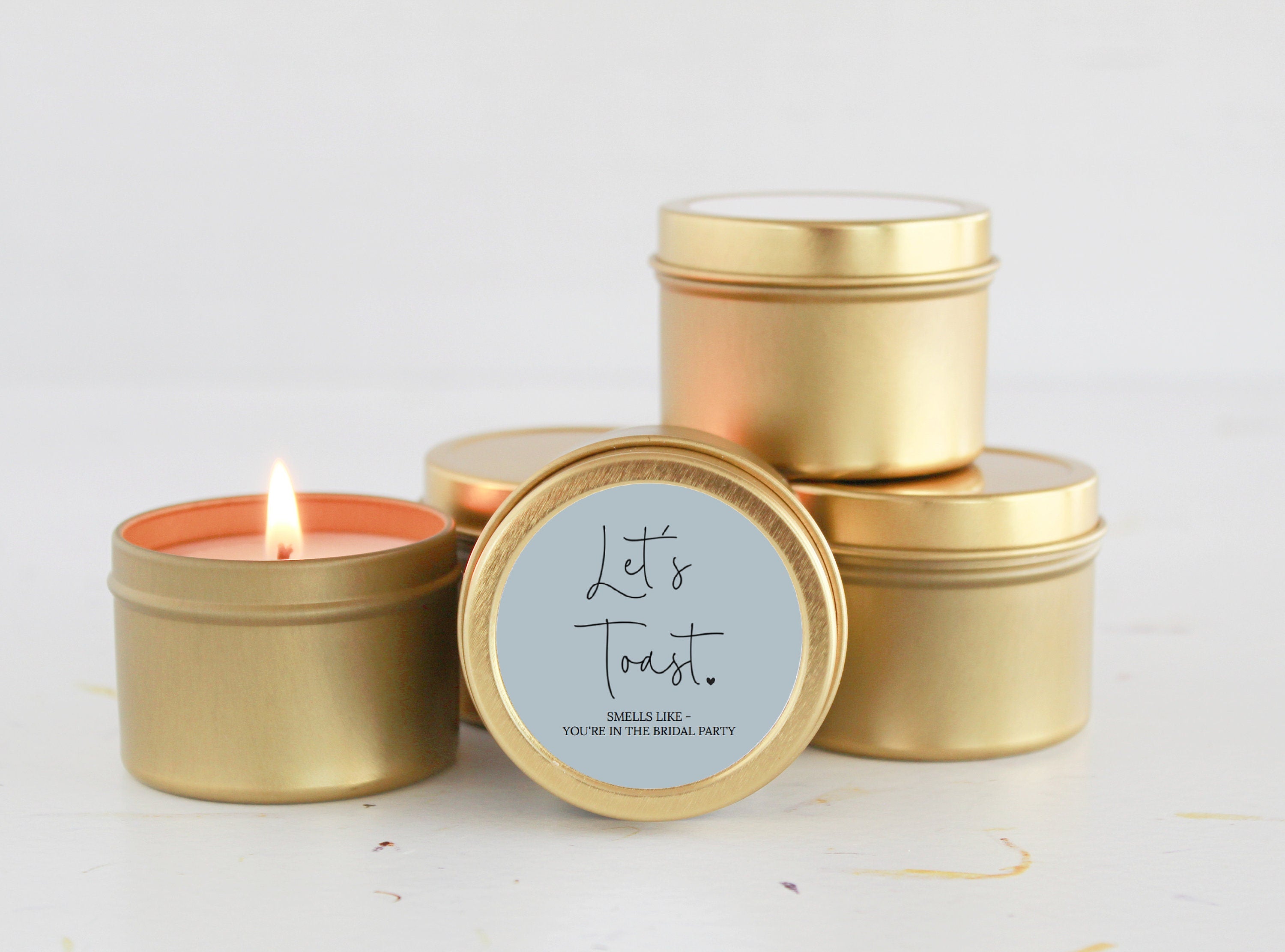 Let's Toast / Bridesmaid Proposal Gift / Strawberries & Champagne Candle / Small Bridesmaid Gift / Smells like You're in the Bridal Party