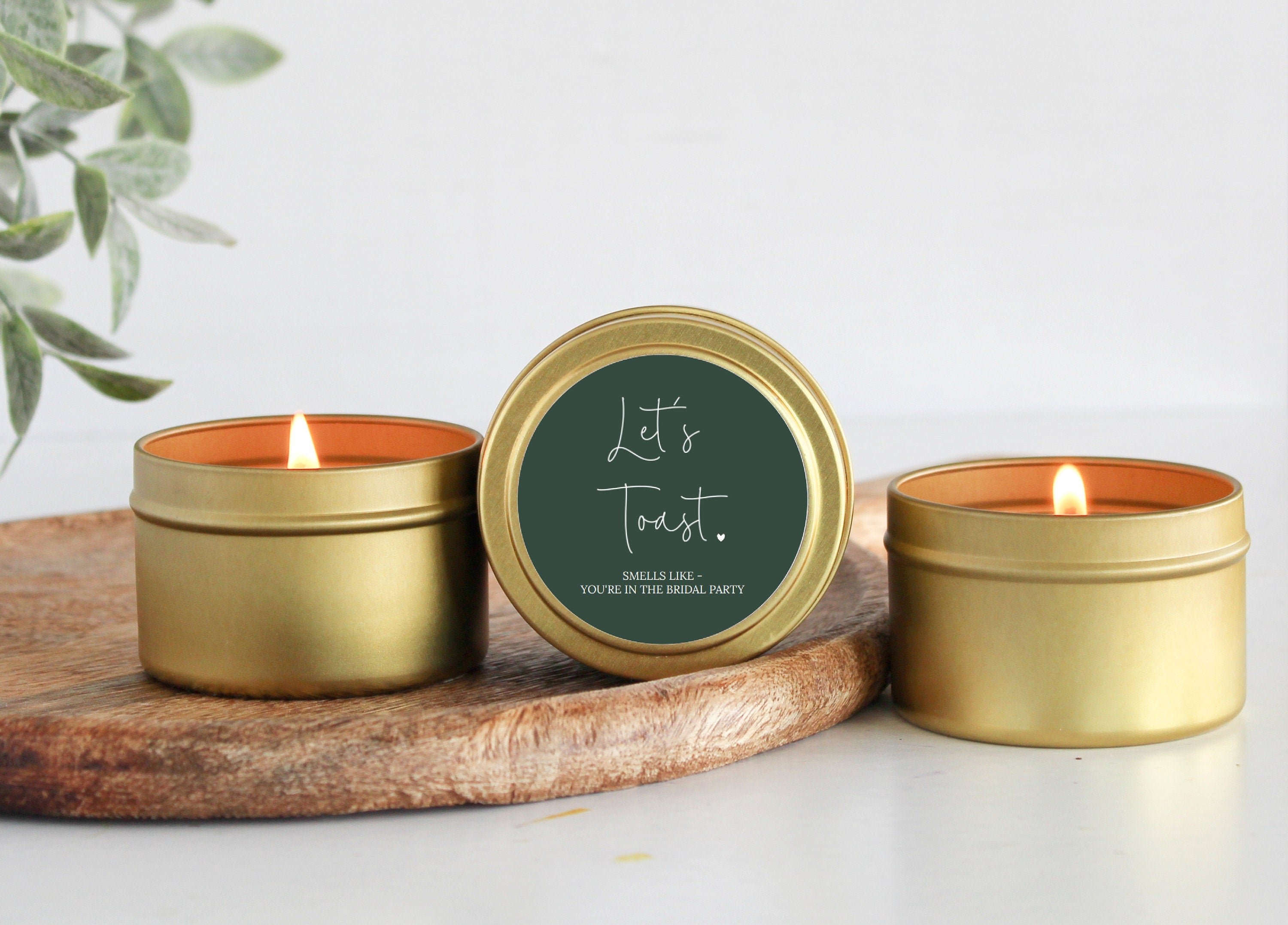 Let's Toast / Bridesmaid Proposal Gift / Strawberries & Champagne Candle / Small Bridesmaid Gift / Smells like You're in the Bridal Party