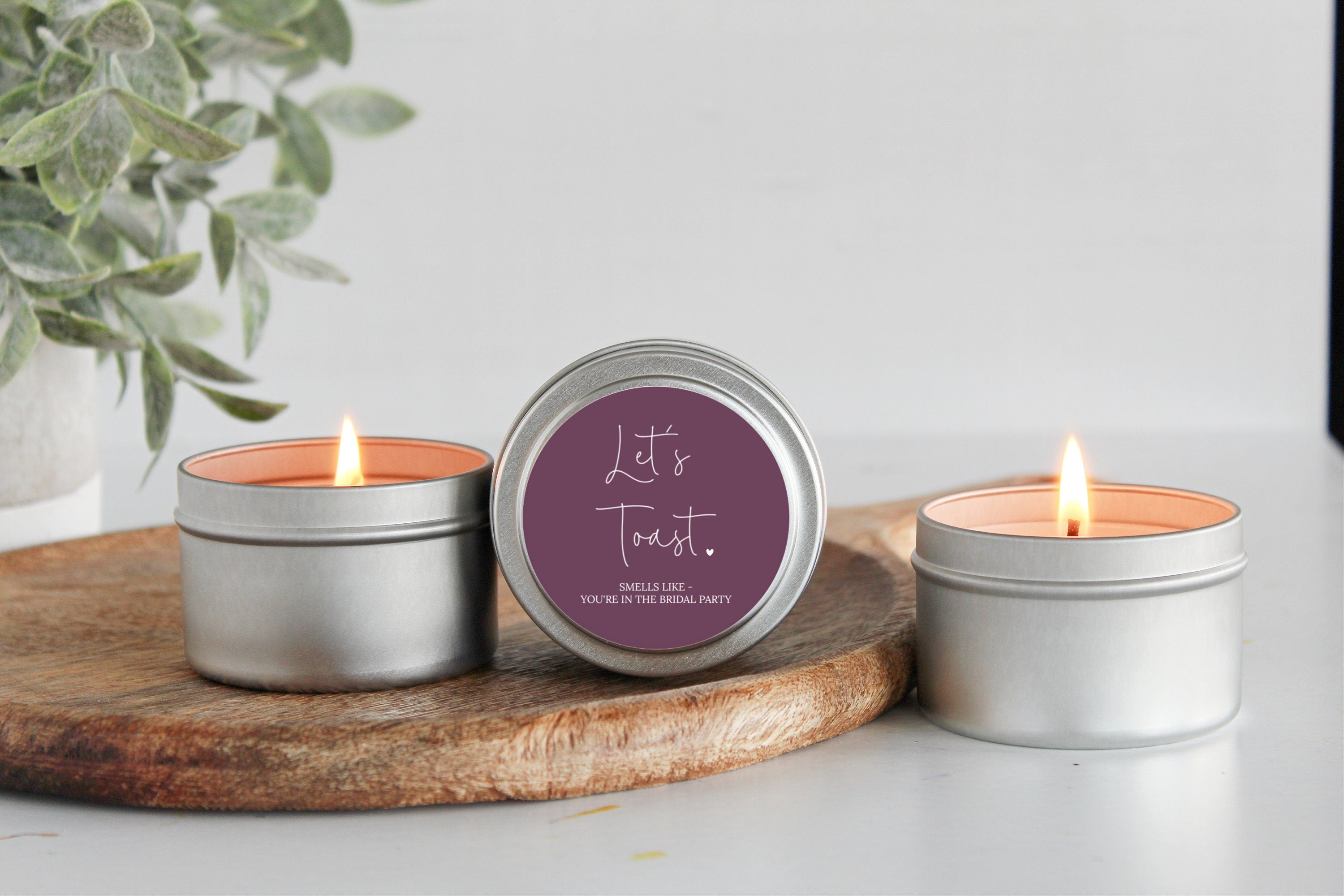 Let's Toast / Bridesmaid Proposal Gift / Strawberries & Champagne Candle / Small Bridesmaid Gift / Smells like You're in the Bridal Party