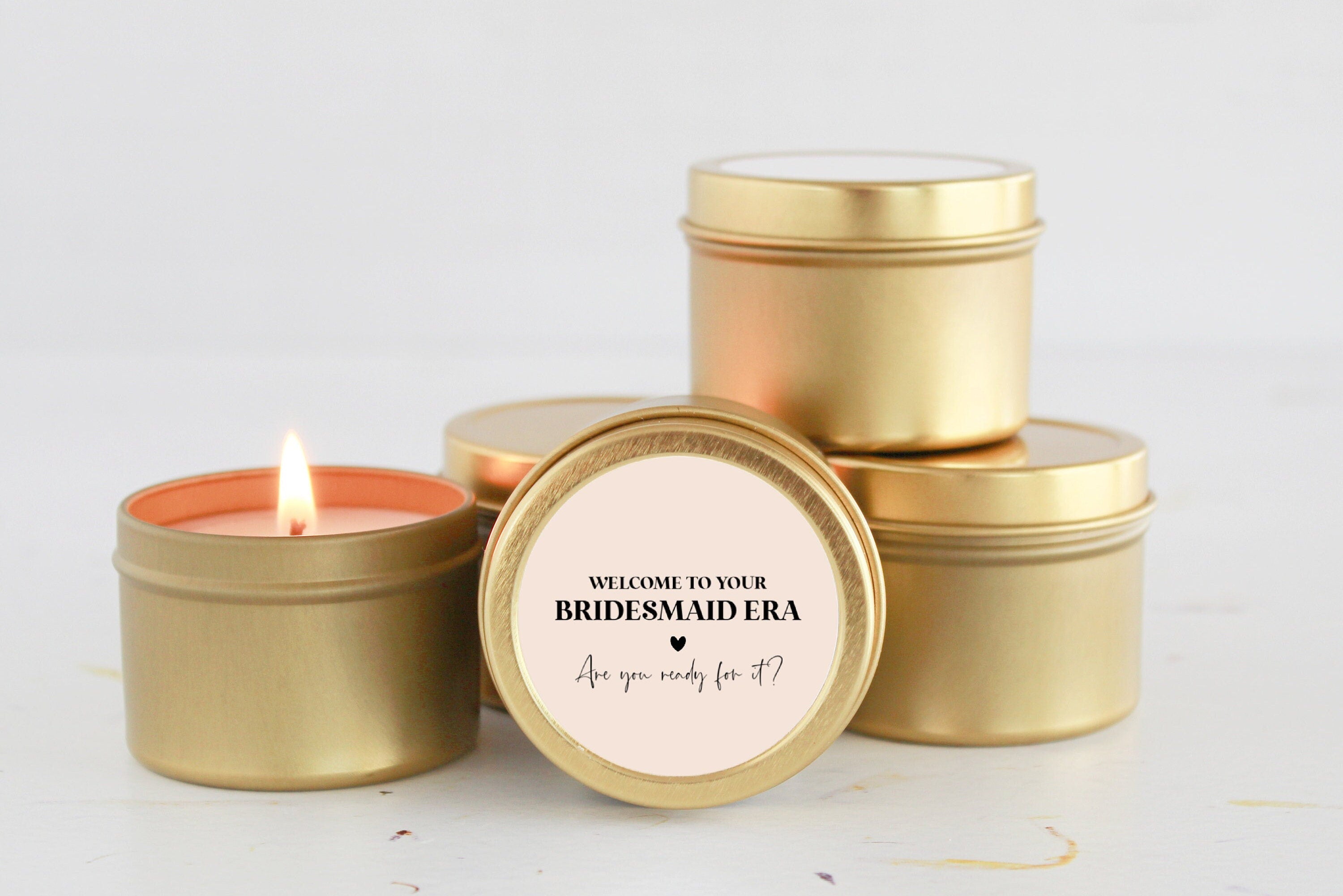 Bulk Bridesmaid Proposal Gift / Soy Candle / Small Bridesmaid Gift / Welcome to your Bridesmaid Era / Unique / Will you be my /Maid of Honor