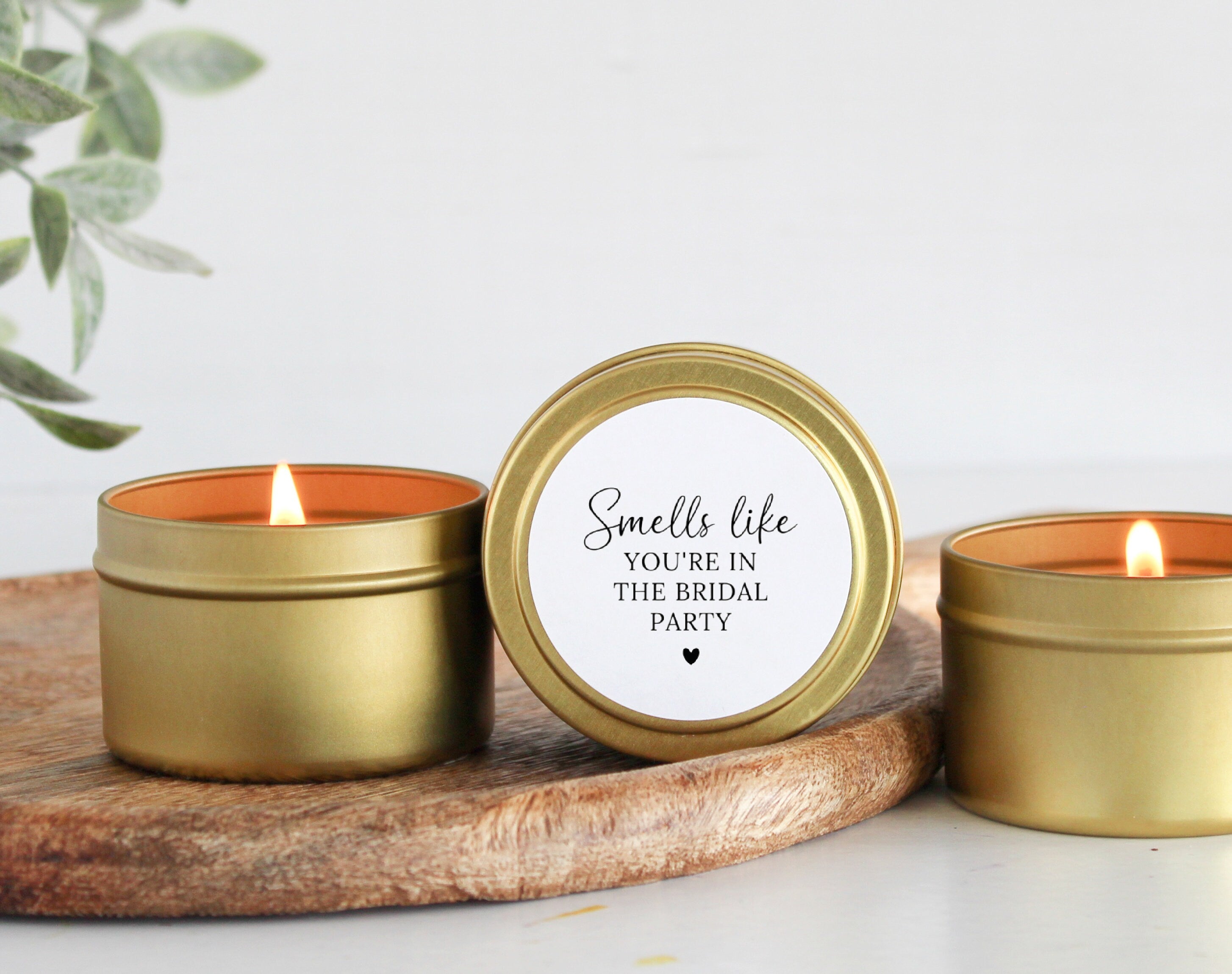 Bridesmaid Proposal Candle / Smells like you're in the bridal party / Maid of Honor Gift / Matron of Honor / Bulk Bridal Party Gift / Tin