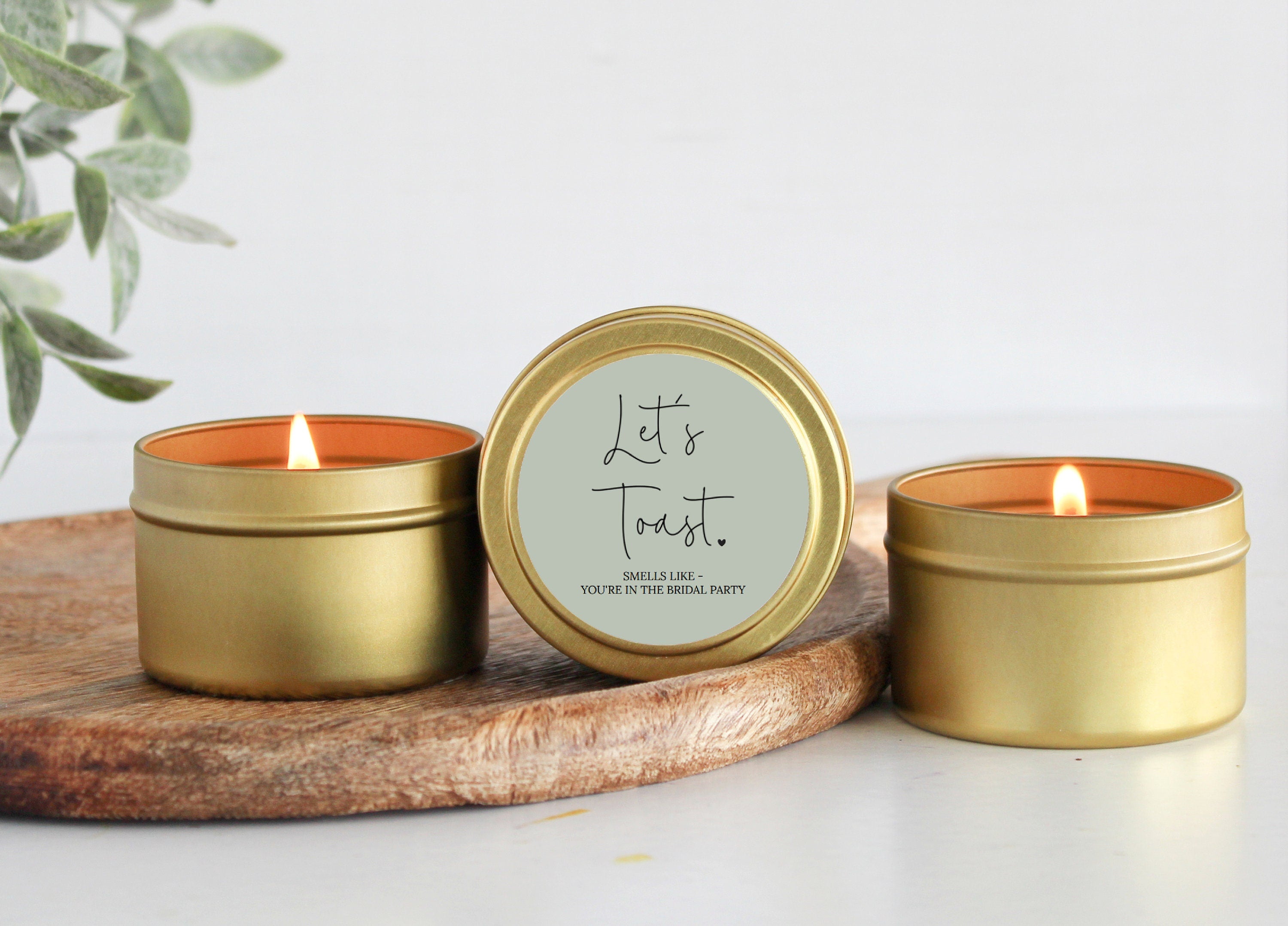 Let's Toast / Bridesmaid Proposal Gift / Strawberries & Champagne Candle / Small Bridesmaid Gift / Smells like You're in the Bridal Party