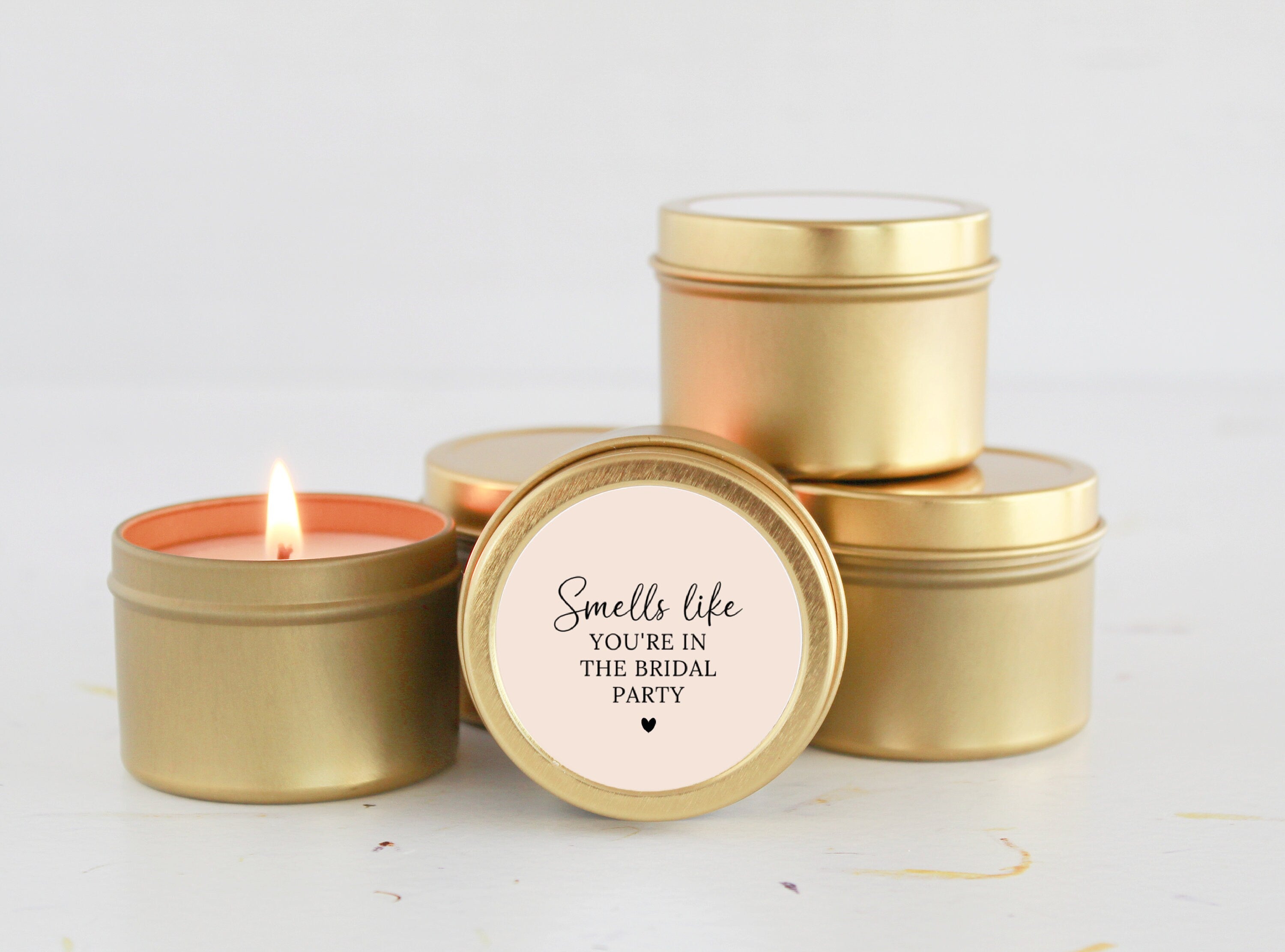 Bridesmaid Proposal Candle / Smells like you're in the bridal party / Maid of Honor Gift / Matron of Honor / Bulk Bridal Party Gift / Tin