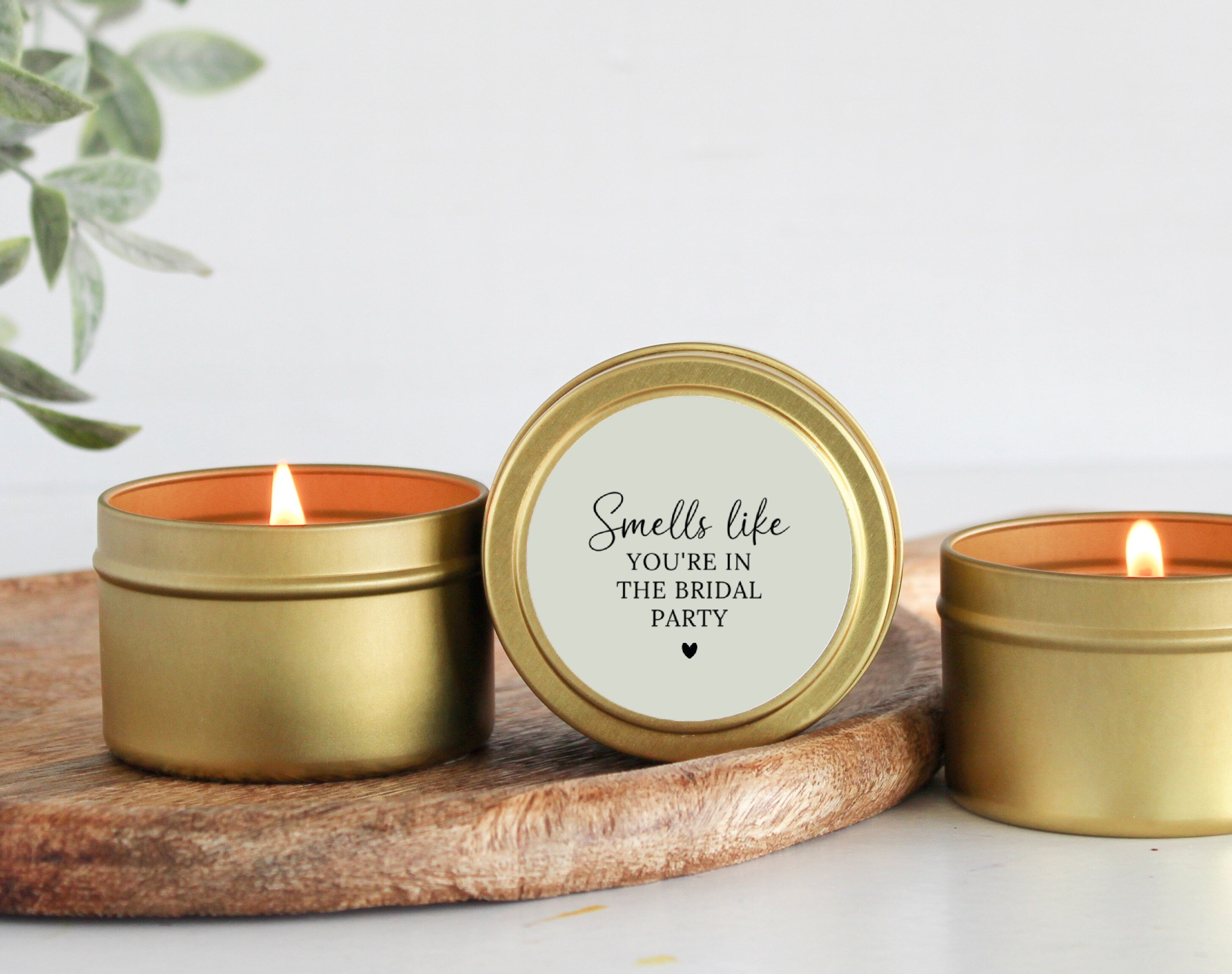 Bridesmaid Proposal Candle / Smells like you're in the bridal party / Maid of Honor Gift / Matron of Honor / Bulk Bridal Party Gift / Tin