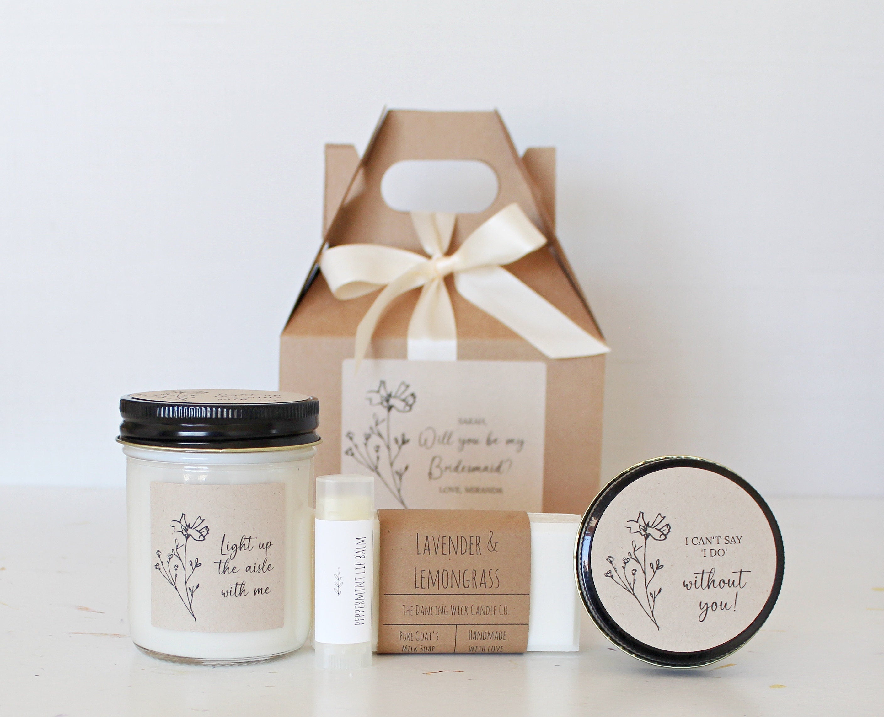 Bridesmaids Proposal Personalized Gift Boxes Will You Be My Bridesmaid Box Set Maid - Matron of Honor Proposal Light up the aisle with me