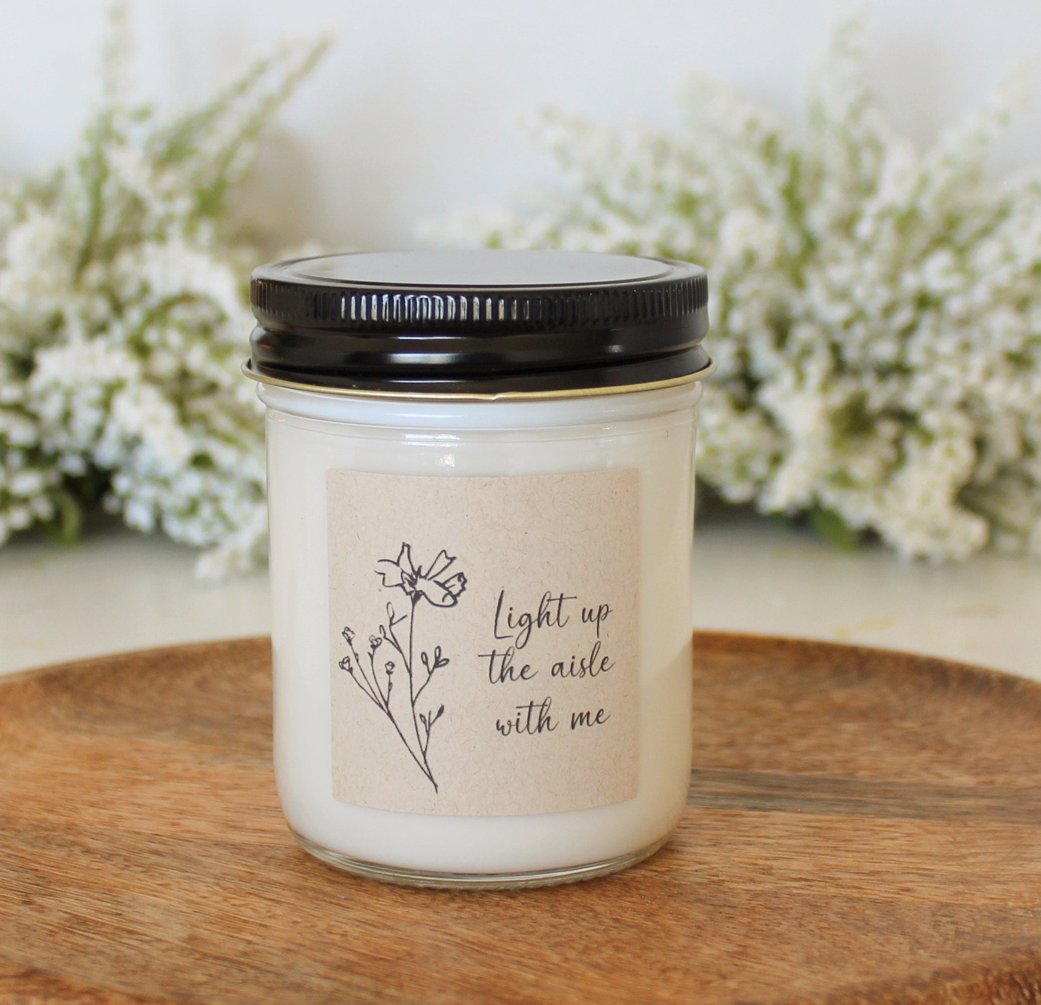 Bridesmaid Proposal Candle / Bridesmaid Gifts / Maid of Honor / Matron of Honor / Light up the aisle with me / I can't say I do without you