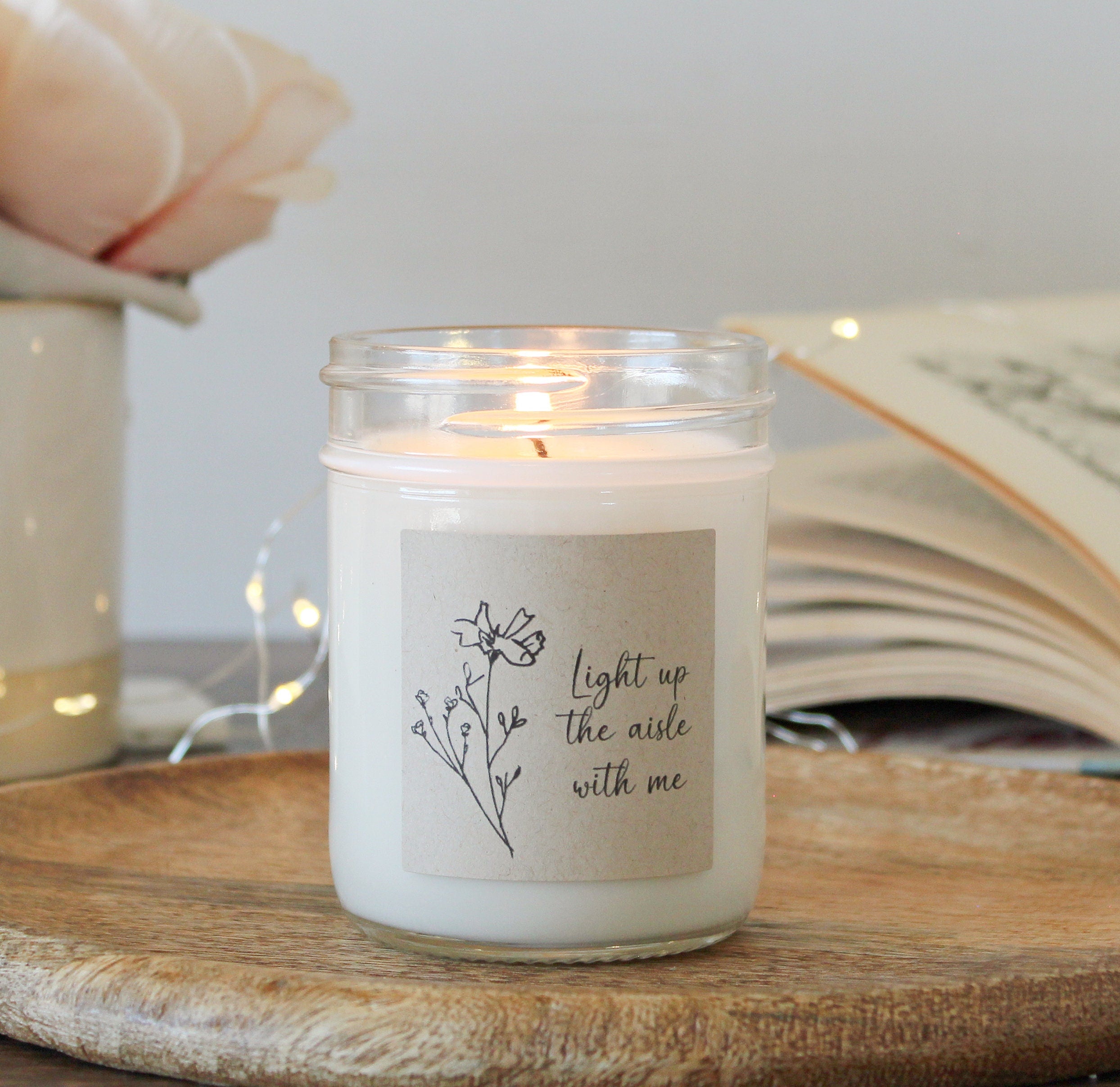 Bridesmaid Proposal Candle / Bridesmaid Gifts / Maid of Honor / Matron of Honor / Light up the aisle with me / I can't say I do without you