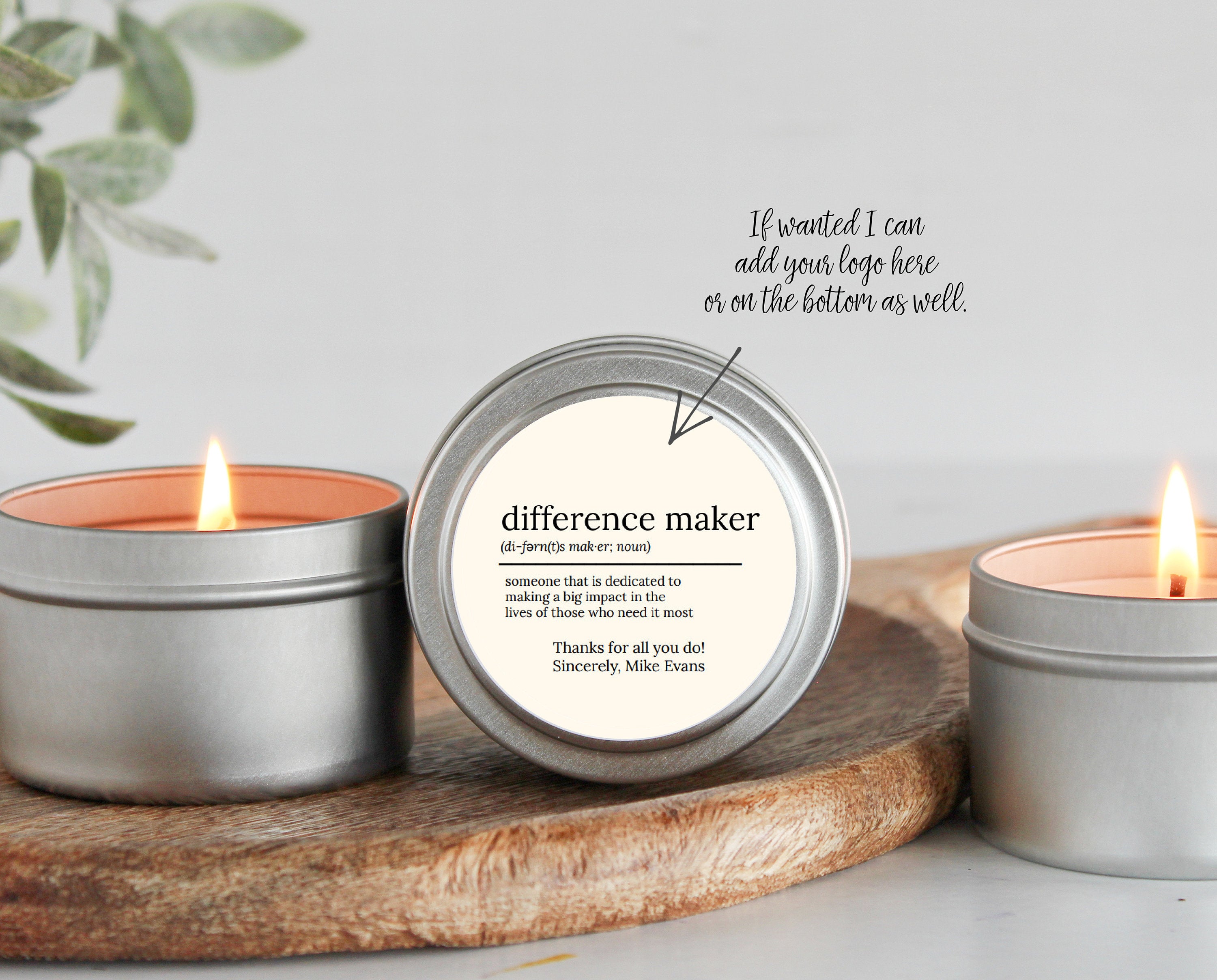 Difference Maker / Bulk Candles / Set of 10 / Corporate Gift / Team Appreciation Gift / Appreciation Week Gift / Employee Thank You Gift