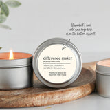 Difference Maker / Bulk Candles / Set of 10 / Corporate Gift / Team Appreciation Gift / Appreciation Week Gift / Employee Thank You Gift