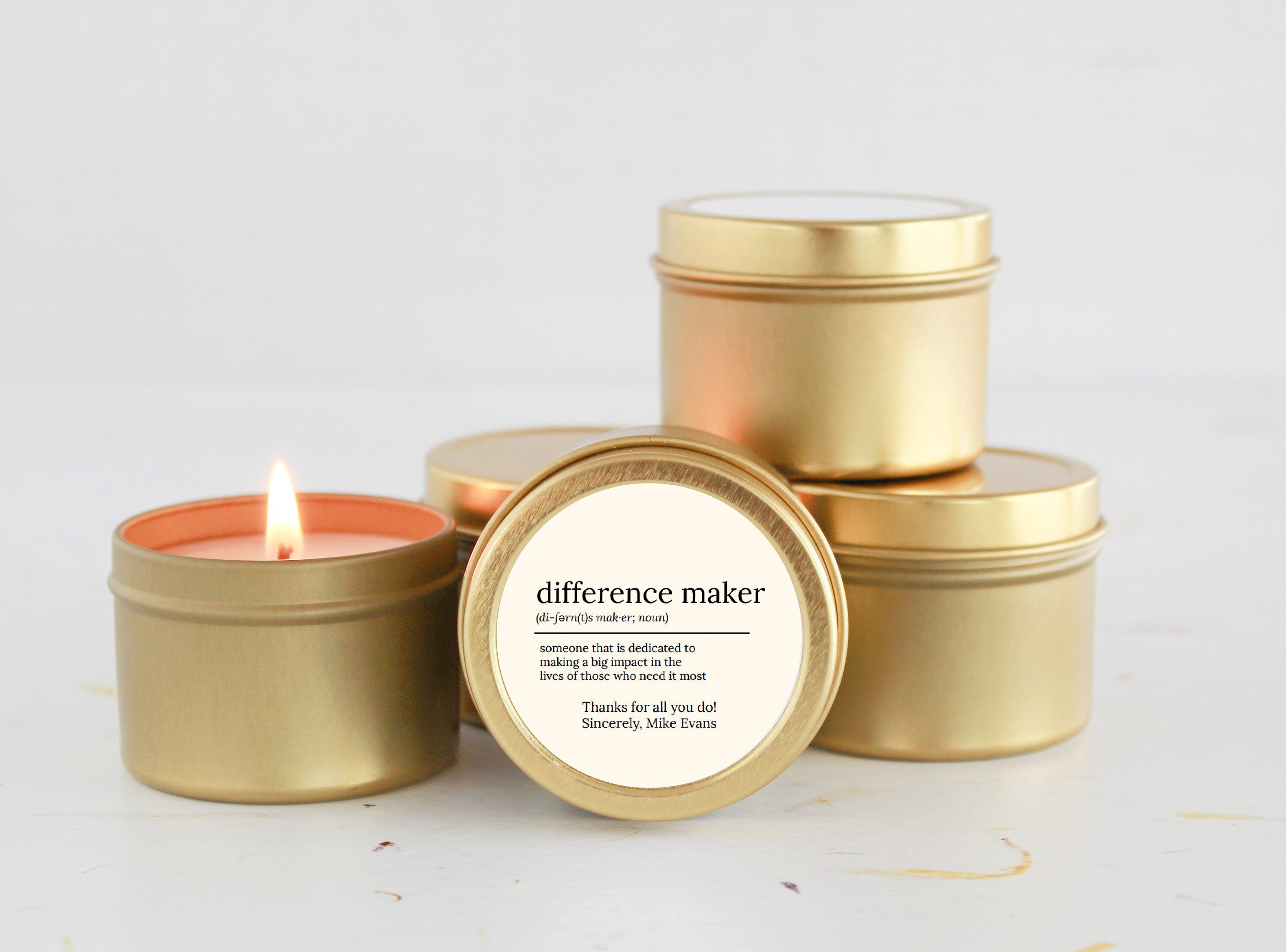 Difference Maker / Bulk Candles / Set of 10 / Corporate Gift / Team Appreciation Gift / Appreciation Week Gift / Employee Thank You Gift