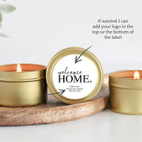 Personalized Welcome Home Candle Favors, Set of 10 Bulk Gift, Realtor Closing Present, New Home, Housewarming Gift, Title Company, Mortgage