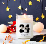 Graduation Gift Candle / Congrats Grad 2024 / Milestone Gift / Soy Candle / Grad Gift For Her / Grad Gift For Him / Custom Candle / Decor