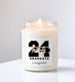 Graduation Gift Candle / Congrats Grad 2024 / Milestone Gift / Soy Candle / Grad Gift For Her / Grad Gift For Him / Custom Candle / Decor