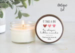 Personalized Teacher Gift / Personalized 4oz Candle Favors / It takes a big heart to teach little minds /Soy Candle Favors /Gift for Teacher