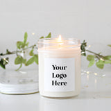 Corporate Logo Candles / 4 oz soy candle favor / Holiday Gifts / For Clients / Employees / Personalized / For Swag / Company Logo Gift