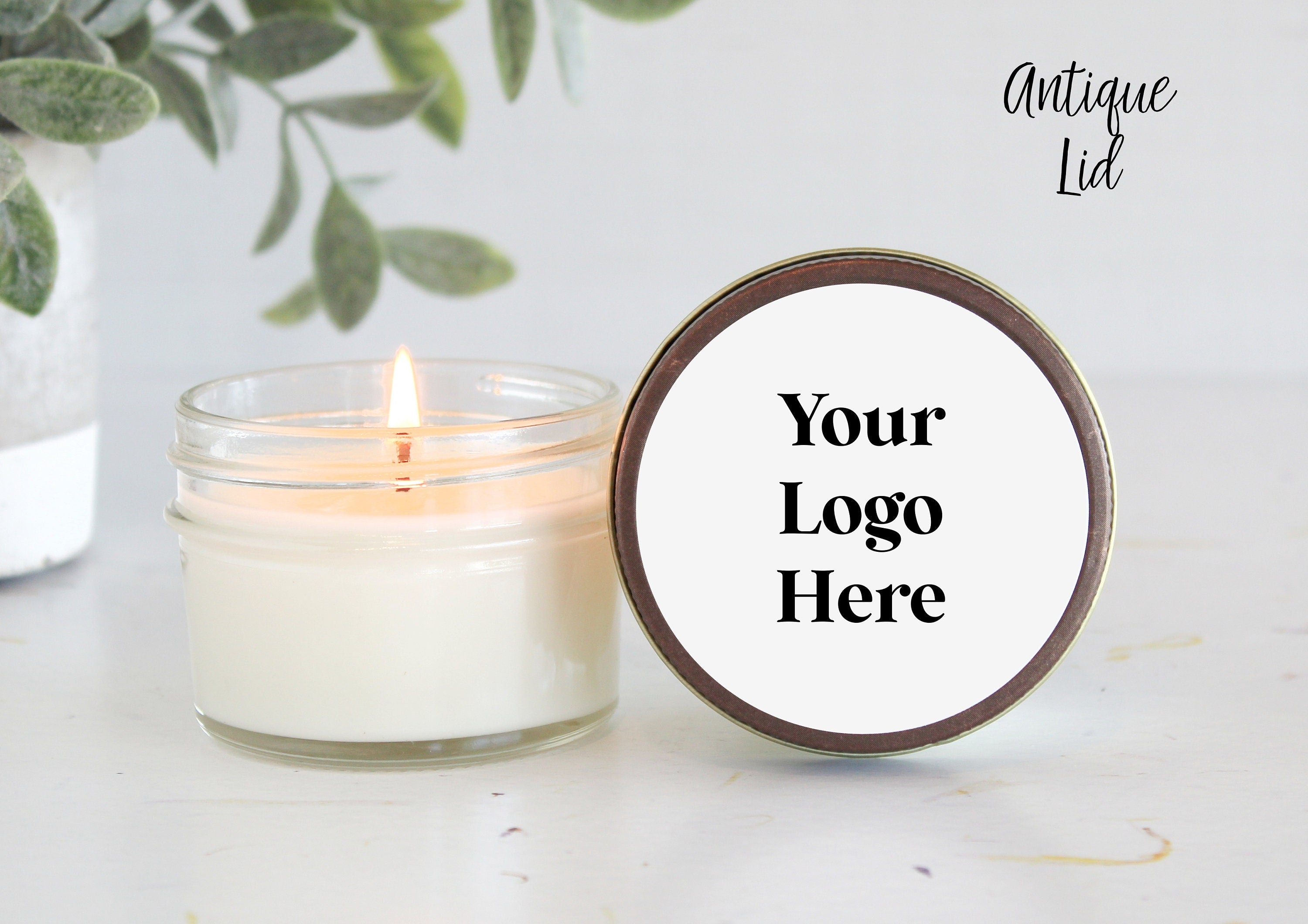 Your Logo Candles / 4 oz soy candle favor / Holiday Gifts / For Clients / Employees / Personalized / For Swag / Company Logo Gift / Realtor