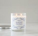 Scented Soy Candle in Blue Toile Tumbler Jar / Hand-Poured / Dual Wick / Cottage Decor / French Country / Strong Burning / Coastal