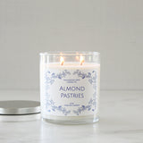 Scented Soy Candle in Blue Toile Tumbler Jar / Hand-Poured / Dual Wick / Cottage Decor / French Country / Strong Burning / Coastal