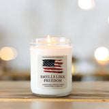 Smells Like Freedom Soy Candle / American Flag / July 4th Patriotic Gift / Scented Candle / Independence Day Home Decor Summer Hostess Gift