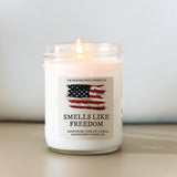 Smells Like Freedom Soy Candle / American Flag / July 4th Patriotic Gift / Scented Candle / Independence Day Home Decor Summer Hostess Gift