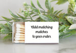 Add Custom Matches for Baby Shower Favors