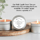 Home is where the heart is / Set of 10 Bulk Candle Favors / Realtor Closing Gift / New Home / Housewarming Gift / Housewarming Party Favor