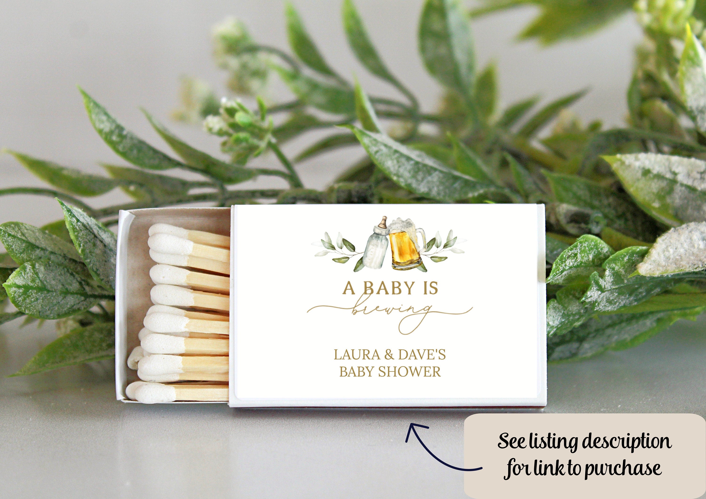 A Baby is Brewing / 4 oz Soy Candle Favor / Boy Baby Shower / Girl Baby Shower / Coed Baby Shower / Custom Party Favors Coffee Beer Bottle