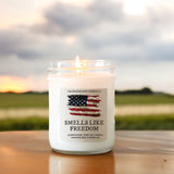 Smells Like Freedom Soy Candle / American Flag / July 4th Patriotic Gift / Scented Candle / Independence Day Home Decor Summer Hostess Gift