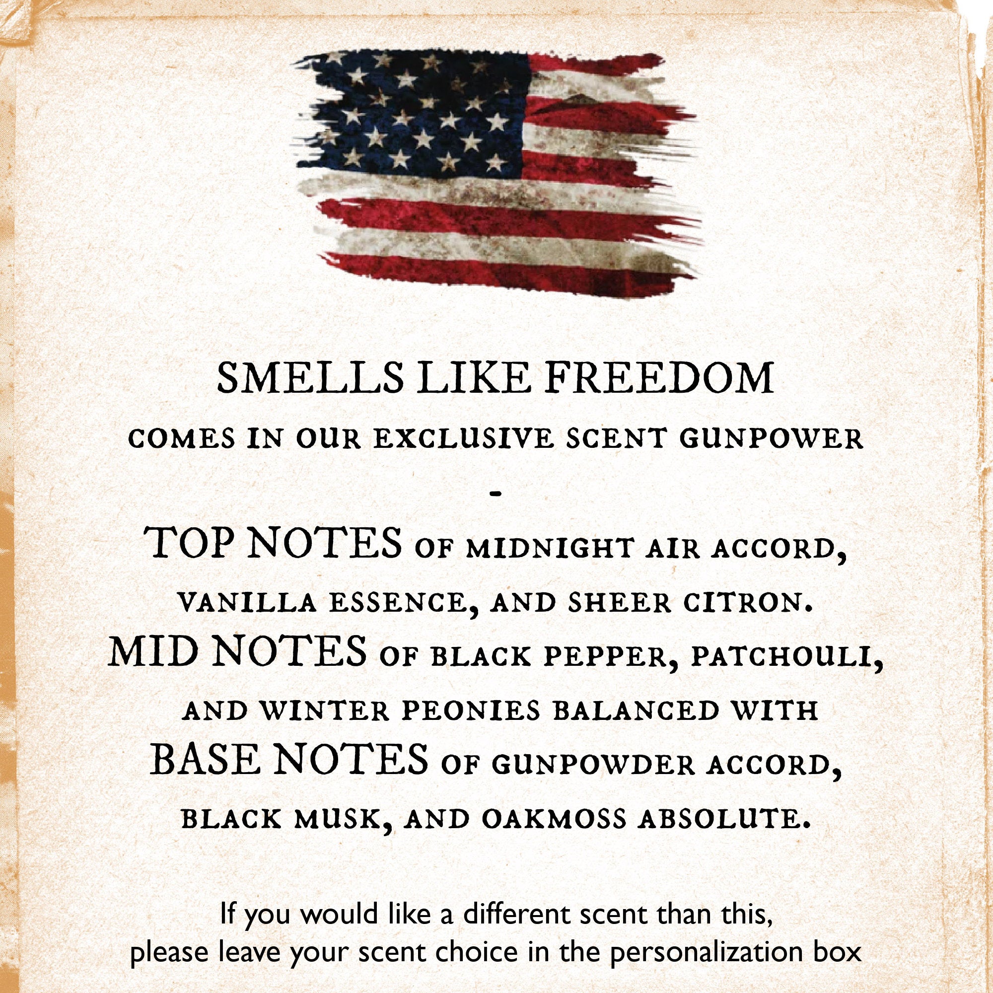 Smells Like Freedom Soy Candle / American Flag / July 4th Patriotic Gift / Scented Candle / Independence Day Home Decor Summer Hostess Gift