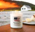 Smells Like Freedom Soy Candle / American Flag / July 4th Patriotic Gift / Scented Candle / Independence Day Home Decor Summer Hostess Gift